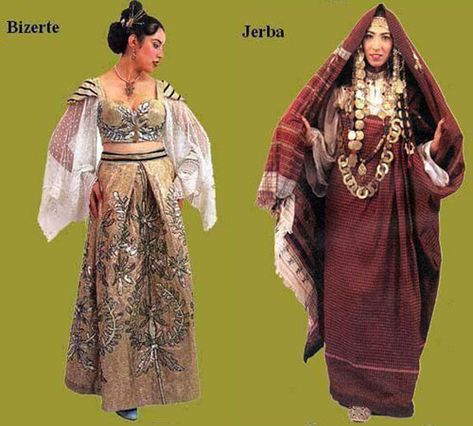 Traditional clothing of Bizerte (a city in North Tunisia, the northernmost city in Africa) and Jerba (an island that belongs to the Tunisian territory) Tunisian Fashion, Africa Traditional, Tunisian Clothes, Female Costumes, Art Help, Travel Clothes, Coastal Town, Folk Dresses, Russian Fashion