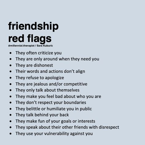 Sara Kuburic on Instagram: “Red + Green Flags 🚩#millennialtherapist #friendship” Friendship Red Flags, Bad Friendships, Friendship Breakup Quotes, Toxic Friendships Quotes, Bad Friendship Quotes, Therapist Quotes, Bad Friendship, Friendship Breakup, Fake Friendship