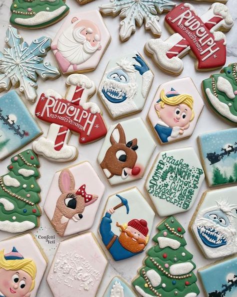 Reindeer Cookies Decorated, The Movie Elf, Rudolph Cookies, Christmas Gala, Christmas Sugar Cookies Decorated, Winter Cookies, Cookie Decorations, Reindeer Cookies, Cookies Theme