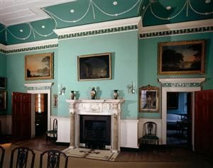 Dining Room, Mount Vernon, Virginia Historic Paint Colours, Historic Colours, Georgian Interiors, Dining Room Fireplace, Colonial Times, Mt Vernon, House London, Philadelphia Museums, Philadelphia Museum Of Art