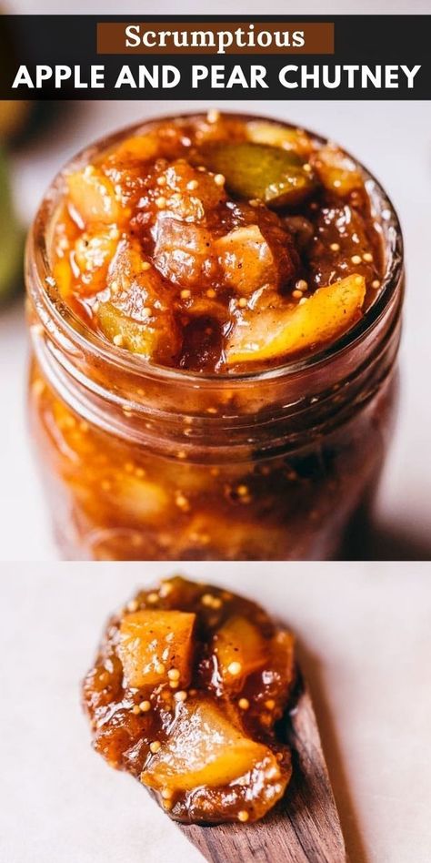 Pear Chutney Recipe, Apple Chutney Recipe, Recipe With Ginger, Apple Chutney, Recipes By Ingredients, Relish Recipes, Chutney Recipe, Pear Recipes, Ginger Recipes