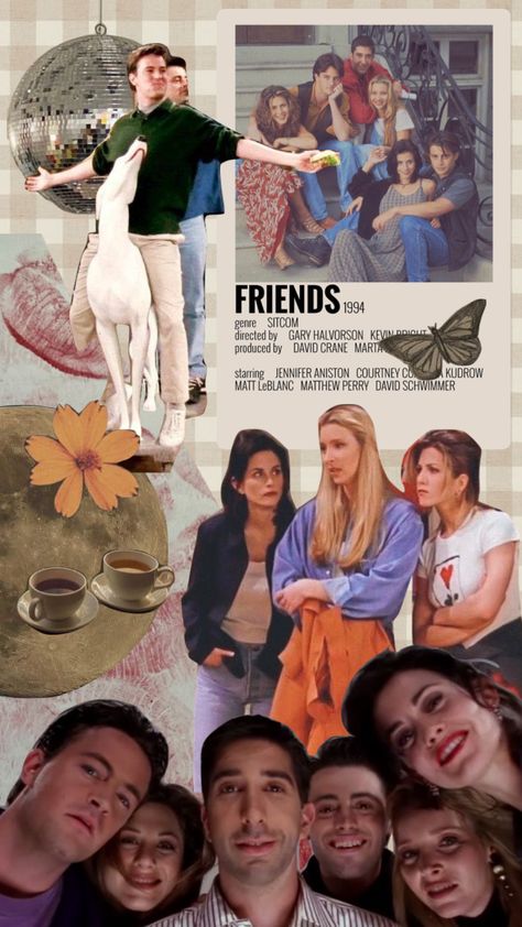 Friends Collage Wallpaper, Friends Wallpaper Iphone, Friends 90s, Friends 1994, Friends Collage, Chandler Friends, Friends Tv Quotes, Friends Best Moments, Friends Scenes