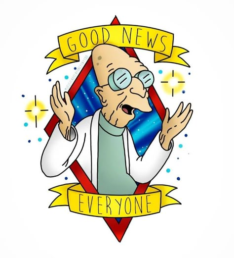 Professor Farnsworth, Futurama Futurama Professor, Futurama Christmas, Futurama Painting, Futurama Drawing, Professor Farnsworth, Professor Quote, Cartoons Stickers, Futurama Tattoo, Snl Funny