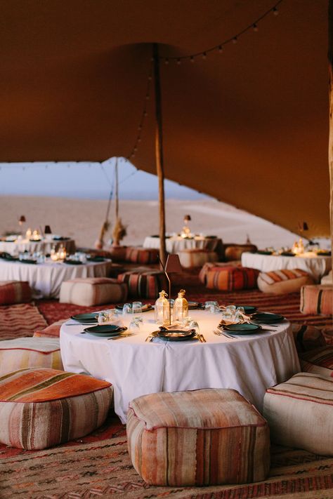 Arabian Tent, Moroccan Tent, Desert Party, Riad Marrakech, Moroccan Wedding, Marrakech Morocco, Desert Wedding, Wedding Dinner, Restaurant Design