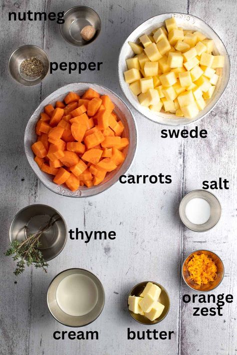 Carrot and Swede mash recipe Carrot And Swede Mash, Mashed Carrot Recipes, Cream Carrots, Mashed Carrots Recipe, Swede Mash, Mashed Carrots, Carrot Mash, Rutabaga Recipes, Mash Recipe