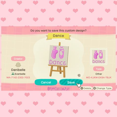 Acnh custom design codes dance ballet studio Ballet Animal Crossing, Acnh Ballet Studio, Acnh Dance Studio, Animal Crossing City Ideas, Acnh Strawberry, Ballet Dance Studio, Animal Crossing City, Kidcore Style, City Ideas