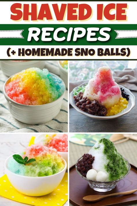 From snoballs to bingsu to halo-halo, these shaved ice recipes will take you to a sweet journey around the world! You'll never look at shaved ice the same way again. Shave Ice Hawaii, Ice Recipes, Homemade Snow Cones, Shaved Ice Recipe, Ice Recipe, Homemade Snow, Jello Flavors, Icee Recipe, Hawaiian Shaved Ice