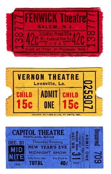 Vintage Theatre Ticket, Theatre Ticket Design, Theatre Elements, Theater Ticket, Vintage Tickets, Broadway Tickets, Theatre Tickets, Vintage Ticket, Vintage Theatre