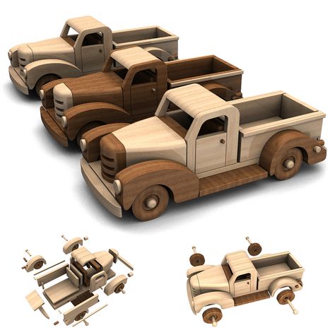 Wood Toys Diy, Wood Wagon, Wooden Cars, Wooden Toy Trucks, Wooden Toy Cars, Making Wooden Toys, Wood Toys Plans, Toy Wood, Wooden Truck