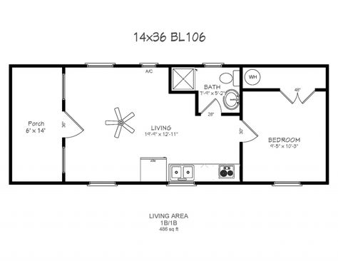 14x36 Tiny House, 14x32 Shed House Interior, 14x32 Floor Plans Tiny Homes, 14x40 Shed House Floor Plans, 14x36 Tiny House Floor Plans, Shed Floor Plans, Loft Floor Plans, Small House Blueprints, Mobile Home Floor Plans