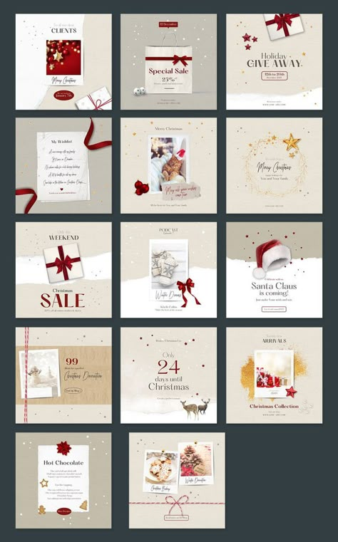 20 Christmas Instagram Post Templates PSD Christmas Posts Instagram, Instagram Christmas Post, Christmas Ig Post, Christmas Templates Instagram, Christmas Post Instagram, Christmas Catalogue Design, Christmas Instagram Feed, Christmas Feed Instagram, Christmas Instagram Ideas