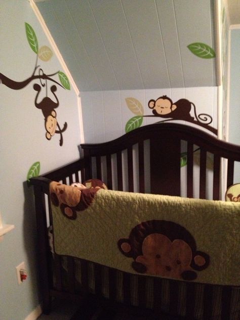 Monkey theme decor Nursery Ideas Gender Neutral, Monkey Room, Brown Nursery, Monkey Nursery, Monkey Baby, Theme Nursery, Baby Planning, Baby Themes, Themed Nursery