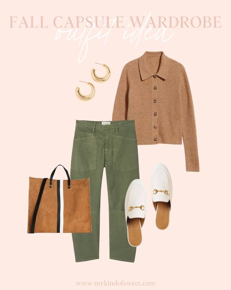 10 Outfits from the Fall Capsule Wardrobe - My Kind of Sweet Canadian Tuxedo, Neutral Sweaters, Travel Capsule Wardrobe, Travel Capsule, Navy Cardigan, Fall Capsule Wardrobe, Fall Travel, Office Dresses, Instagram Shop