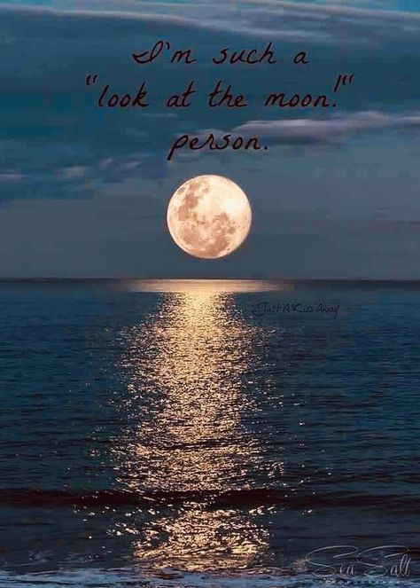 “I’m such a ‘look at the moon’ person” Absolutely. Full Moon, The Ocean, The Sky, Moon, Water