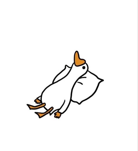 Duck Cartoon Drawing, Goose Cartoon, Goose Drawing, Cartoon Gifs, Cute Easy Drawings, Tote Bag Design, Cartoon Drawings, Ducks, Book Design