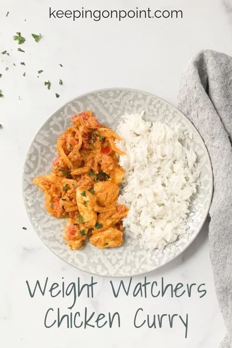 This is an easy 30 minute meal! Weight Watchers Casseroles, Pound Dropper Recipes, Healthy Curry Recipe, Keeping On Point, Ww Ideas, Weight Watchers Food Points, Weight Watchers Casserole, Pound Dropper, Ww Dinner