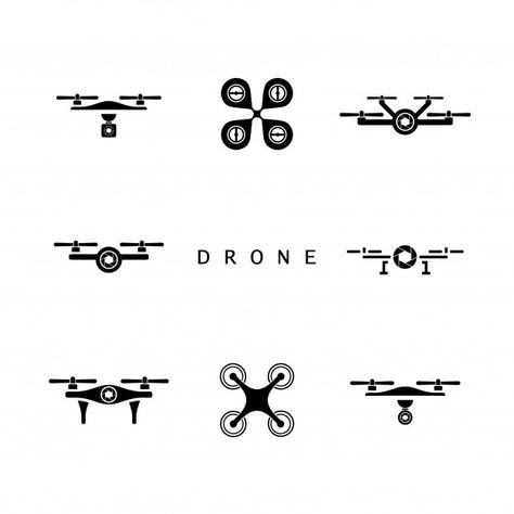 Drone logo design, drone icon set Premiu... | Premium Vector #Freepik #vector #logo #design #icon #camera Drone Logo Design, Drone Logo, Drone Business, Logo Animal, Drones Concept, Drone Design, Logo Design Inspiration Branding, Drone Images, Drone Technology