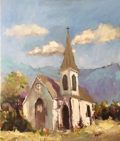 Impressionistic Paintings, Watercolor Snowman, Church Painting, Country Churches, Old Country Churches, Farm Paintings, Barn Painting, Lds Art, Old Churches