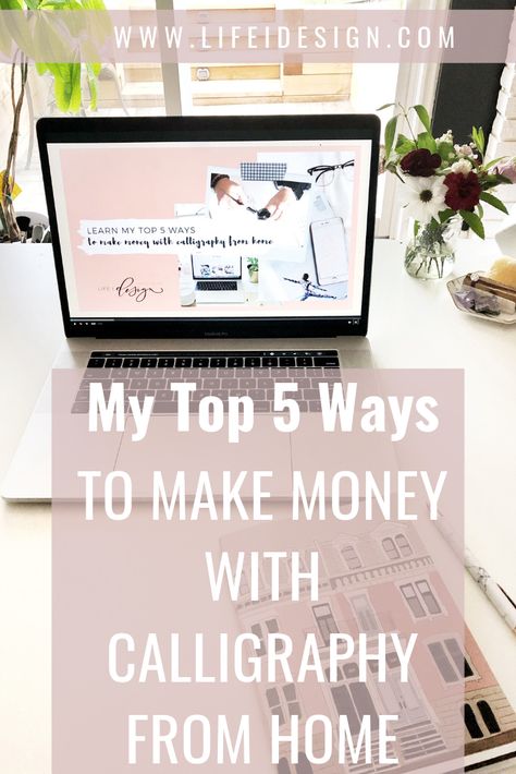 Learn about my Top 5 Ways to Make Money with Calligraphy/Lettering from Home Teaching others how to start a home-based creative business has been something that I’ve wanted to do for years. Read more about my new online class at www.lifeidesign.com    #creativebusiness #makemoneywithcalligraphy How To Makw, Hand Lettering Business, Calligraphy Lettering, Calligraphy Letters, Business Venture, Online Class, Etsy Business, Ways To Make Money, I Design