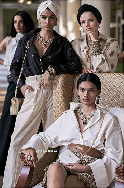 Indian Jewelry With Western Outfit, Sabyasachi Designs, Runway Model Aesthetic, Street Style India, Fashion In India, Resort 2024 Collection, Sabyasachi Mukherjee, Kalamkari Designs, Resort 2024