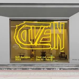 Graphic | Are.na Soft Baroque, Caffe Design, Signage Signs, Cafe Concept, Graphic Motif, Shop Front, Environmental Graphics, Exhibition Space, Window Vinyl