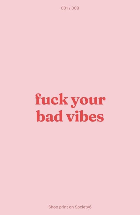 Her Vibe Is Pretty Quotes, Bad Vibes Quotes, My Self Quotes, More Self Love, Support Quotes, Bad Words, Inspo Quotes, Typography Art Print, Pink Quotes