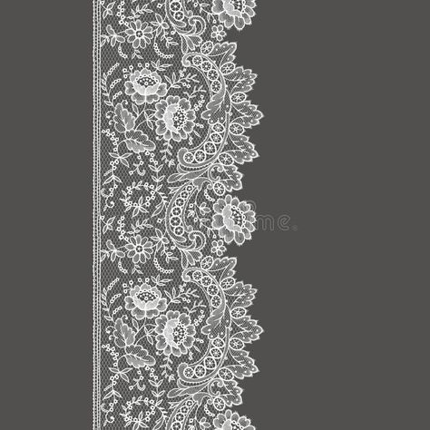 White Lace Seamless Pattern. White Lace. Vertical Seamless Pattern. Gray Backgro , #AD, #Seamless, #Lace, #White, #Pattern, #Background #ad Lace Illustration, Fsl Embroidery, Lace Tattoo Design, Tambour Embroidery, Border Embroidery Designs, Border Embroidery, Art And Craft Design, Henna Patterns, Handwork Embroidery Design