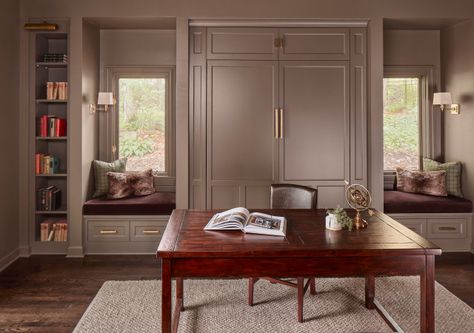 Refined and Classic Entire House Remodel - Transitional - Home Office - Milwaukee - by Bartelt. The Remodeling Resource | Houzz Mauve Office, Bed Diy Ideas, Mission Style Kitchens, Bedrooms For Kids, Transitional Home Office, Secretary Office, Best Murphy Bed, Victorian Modern, Study Room Design