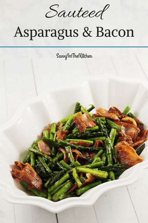 I love quick and easy side dishes, that are also low carb! Something that comes together in a flash with only three ingredients, that makes a delicious side dish, when you cannot think of one that pleases the whole family. Everyone loves bacon, and when you make it with asparagus, you might even get… Continue reading Sauteed Asparagus and Bacon Quick And Easy Side Dishes, Asparagus With Bacon, Sauteed Asparagus, Asparagus Recipes Oven, Saute Asparagus, Easy Side Dishes, Sauteed Onions, Grilled Asparagus Recipes, Asparagus Recipes Baked