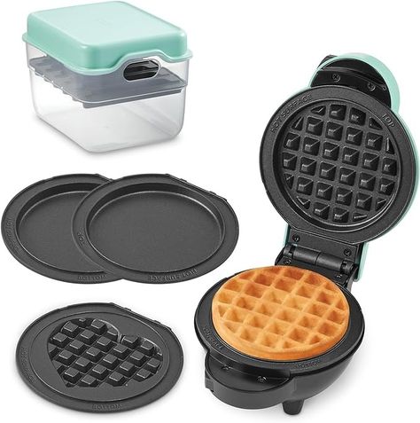 Amazon.com: DASH Multi-Plate Mini Maker with 5 Removable Plates for Waffles and Storage Case- Waffle, Heart Waffle, and Griddle Plates: Home & Kitchen Waffle Bowl Maker, Making Pancakes, Waffles Easy, Countertop Storage, Holiday Snowflakes, Barbecue Tools, Cord Wrap, Waffle Maker, Winter Wonder