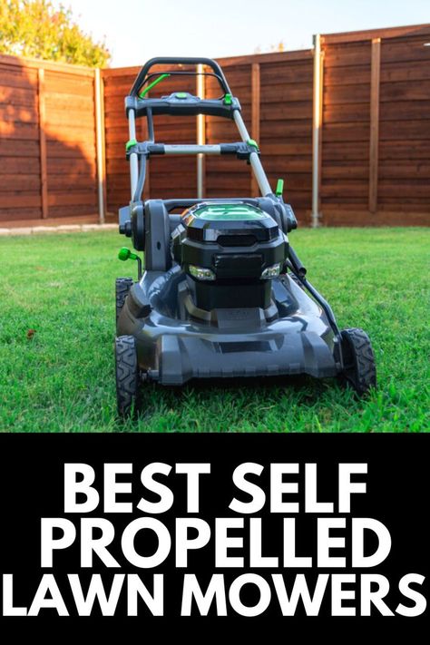 Here, we take a look at the best self-propelled lawn mowers on the market today! Read more at OwnTheYard.com! Electric Mower, Self Propelled Mower, Best Lawn Mower, Steel Deck, Lawn Equipment, Inground Pools, Rear Wheel Drive, Lawn Mowers, Swing Set