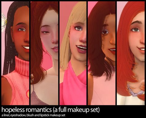 Sims 2 Makeup, Sims 2 Games, Romantic Makeup, Makeup Tumblr, Makeup Cc, Sims Games, The Sims 2, Sims4 Clothes, Sims 1