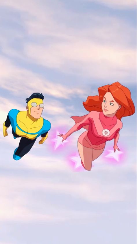 Invincible And Atom Eve Wallpaper, Invincible Flying, Atom Eve And Invincible, Mark And Eve Invincible, Atom Eve Wallpaper, Eve And Mark, Invincible And Atom Eve, Mark And Eve, Atom Eve Invincible