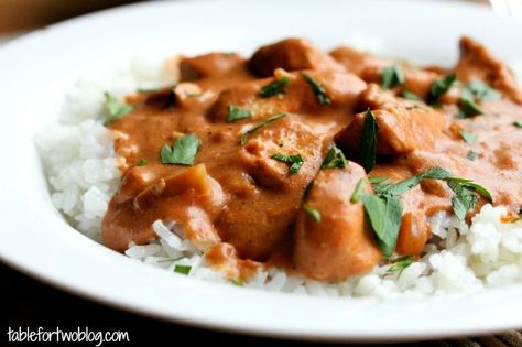 Chicken Tikka Masala {Crockpot} - Table for Two Chicken Tikka Masala Crockpot, Tikka Masala Crockpot, Table For Two, Chicken Tikka Masala, Crock Pot Slow Cooker, Chicken Tikka, Crock Pot Cooking, Tikka Masala, Slow Cooker Chicken