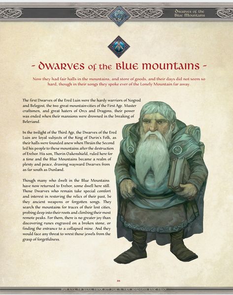 Dwarves of the Blue Mountains (Adventurer's Companion) Dwarven Fortress Fantasy Art, Dwarves Hobbit, Silmarillion Characters, Lotr Dwarves, Tolkien Dwarves Art, Tolkien Dwarves, Dwarves From The Hobbit, Book Mountain, Lord Of Rings