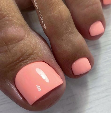 Peach Pedicure Toenails, Peach Toenails, Peach Toe Nails, Coral Toe Nail Designs, Peach Toes, Peach Pedicure, Coral Pedicure, Pedicure Coral, Pastel Pedicure