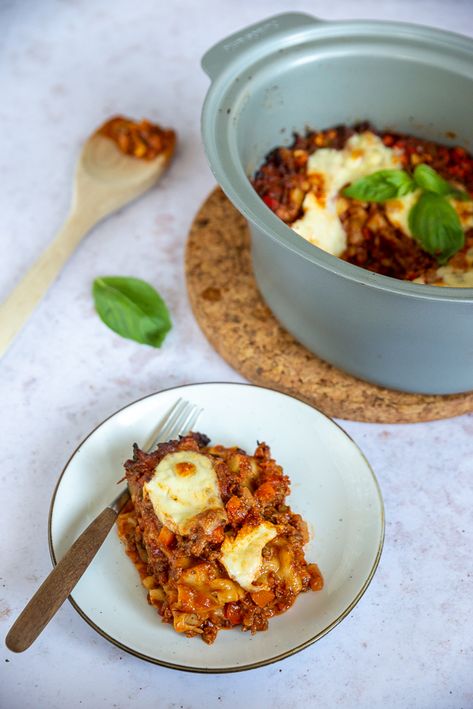 Lasagne uit de slowcooker - Brenda Kookt! Slowcooker Lasagne, Slow Cooker Lasagne, Slow Cooker Lasagna, Ninja Foodi, Slow Cooking, Casseroles, Lasagna, Slow Cooker, Oven