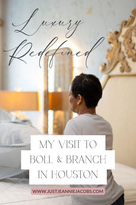 Luxury Redefined: My Visit to Boll & Branch in Houston by Just Jeannie | Houston | Elegant, Timeless & Unique — Bespoke Lifestyle Curation. Now, nestled in my Boll & Branch bedding, I have rediscovered what I always knew to be true: the perfect bed linen is a blend of beauty, sustainability, and undeniable comfort. It’s not just about how a bed looks; it’s about how it makes you feel. Discover more. bedding exploration, rediscovering comfort, perfect bed linen, bedding aesthetics Boll And Branch Bed Styling, Boll And Branch, Branch Bed, Boll & Branch, Luxurious Bedding, Fine Bedding, Perfect Bed, Mom Group, Luxury Sheets