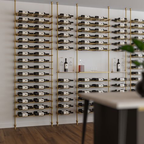 🍷✨ Introducing the New Alsace Wine Assembly! ✨🍷⁠ ⁠ Elevate your wine collection with the Alsace Wine Assembly, the perfect blend of functionality and elegance for discerning wine enthusiasts.⁠ ⁠ ➡️ Capacity: Holds up to 226 bottles, ideal for growing collections⁠ ➡️ Dimensions: Measuring 127 inches wide by 96 inches tall⁠ ➡️ Finishes: Available in 6 luxurious finishes to match any decor⁠ ➡️ Finials: Choose from 3 elegant finial styles for a personalized touch⁠ ⁠ Experience the perfect harmony... Vertical Wine Storage, Glass Wine Wall, Wine Wall Display, Wine Bottle Shelf, Bistro Shelving, Wine Shelves, Table Extension, Wine Wall, Modular Shelving