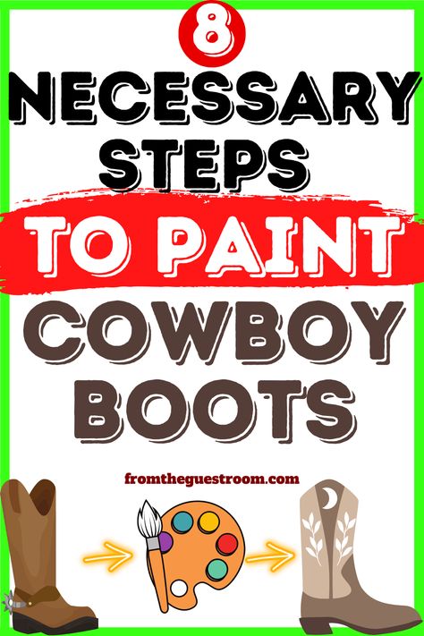 A cowboy boot is painted to have another look. How To Paint Cowboy Boots, Paint Cowboy Boots, Painting Cowboy Boots, Painted Cowboy Boots, Cowboy Boot Crafts, Cheap Cowboy Boots, Painted Boots, Boots Diy, Craft Painting