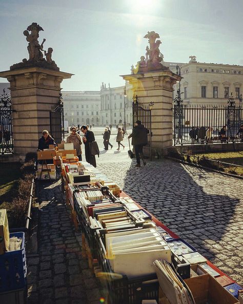 open air bookmarket in front of the Humboldt-University of Berlin Humboldt University, Things To Do In Berlin, On A Break, Berlin Travel, Best Shots, Life Vision Board, University Life, Book Marketing, Future Life