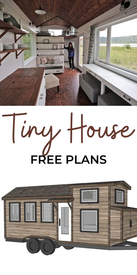 Tiny House Plans Free, Diy Tiny House Plans, Houses Decor, Tiny Mobile House, Off Grid Tiny House, Diy Tiny House, Free House Plans, Tiny House Layout, Tiny House Plan