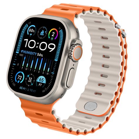 PRICES MAY VARY. 【Compatible with iWatch 49mm/45mm/44mm/42mm】Anlinser smartwatch bands are compatible with Apple Watch Ultra 2 49mm/Ultra 49mm and Apple Watch series 9/series 8/series 7 (45mm), SE 2022/SE 2020/series 6 series 5/series 4 (44mm), series 3/series 2/series 1 (42mm), all models. Fit 6.0"-9.8" (153mm - 250mm) wrist, specially designed for women and men. 【Upgrade Double Buckle】Anlinser silicone sport straps with dual stainless steel metal safety buckles, which can lock your watch more Apple Watch Ultra, Watch Ultra, Wearable Technology, Luxury Store, Apple Watch Band, Series 3, Steel Metal, Apple Watch Series, Bright Orange