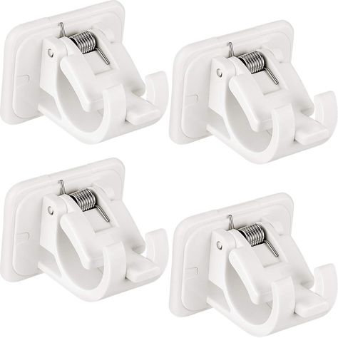 Self Adhesive Curtain Rod Bracket Drapery Hook Holders Fixing Rod Holder Curtain Pole Wall Brackets Towel Rod Hooks for Home Bathroom and Hotel Use (White) : Amazon.co.uk: Home & Kitchen Adhesive Curtain Rod, Curtain Pole Brackets, Wall Towel Racks, Hanging Curtain Rods, Curtain Rod Hooks, Curtain Hangers, Curtain Brackets, Rod Bracket, Curtain Rod Holders