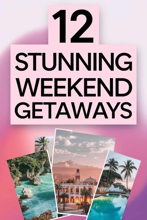 12 Relaxing Weekend Getaway Ideas You Need Cheap Weekend Getaway, Cheap Weekend Getaways, Weekend Getaway Ideas, Middleton Place, Best Weekend Getaways, Relaxing Weekend, Romantic Escapes, Canyon Road, Mountain Bike Trails