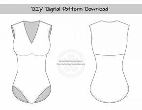 Momokurumi's Sailor Moon leotard pattern - On her website are instructions on how to assemble the leotard, which can be purchased from her Etsy shop. Leotard Pattern, Swimwear Sewing Patterns, Swimsuit Pattern Sewing, Diy Swimsuit, Bodysuit Pattern, Bra Sewing Pattern, Swimsuit For Women, Diy Clothes Design, First Blog Post