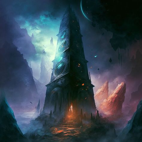 The Tower #ailust #aiartcommunity #aiartwork #midjourney #fantasy #rpg Book Locations, Fantasy Demon, Art Landscapes, Midnight Sun, City Landscape, Fantasy Art Landscapes, Fantasy Rpg, The Tower, Environmental Art