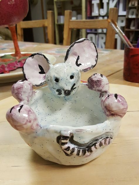 Pinch pot mouse created at a play with clay party Rat Ceramic, Play With Clay, Pinch Pot, Play Clay, Pinch Pots, Clay Animals, Piggy Bank, Rats, Cottage