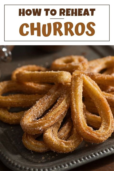 How-to reheat churros, from the oven to the stovetop, you decide what's best for you. To help, we've prepared six different methods to try so that you can still enjoy eating churros again and again! Frozen Churros, Reheat Fried Chicken, Spanish Churros, Baked Churros, Hot Chocolate Sauce, Homemade Churros, Leftover Candy, Tasty Dessert, Fried Dough