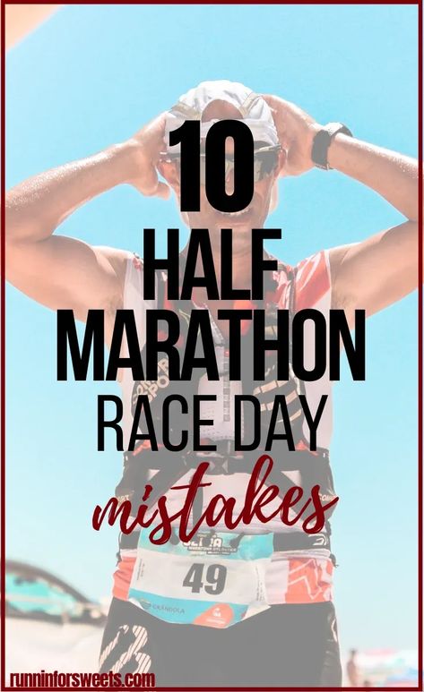 These 10 half marathon tips for race day will ease your nerves and help you feel confident. Plus, the most common race day mistakes to avoid! Half Marathon Motivation, Beginner Runner Tips, Long Distance Running Tips, Half Marathon Tips, Marathon Training For Beginners, Fitness Goal Setting, Marathon Motivation, Marathon Tips, Half Marathon Training Plan